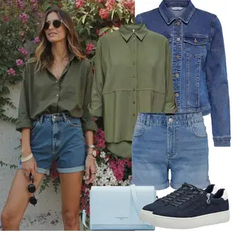 Outfit sa Tamnoplava/Plava/Svjetloplava Sport Tenisica za tenis/cipela za trčanje/cam cipela/pristup cipela Tamaris "Jarní outfit"