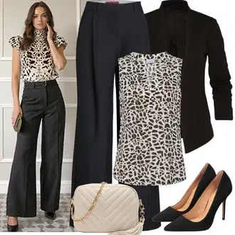 Outfit sa Siva/Bež/Smeđa Muške cipele/Top Bez Rukava Lascana "Jarní outfit"