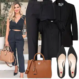 Outfit s Černá/Tmavě modrá/Khaki/Tmavě šedá Bengaline Kalhoty/Business Kalhoty/Kalhoty s nášivkou uprostřed/Obleková Kalhoty/Kalhoty s Vysokým Pasem/Jeggings/Mušelínové kalhoty/Kalhoty se Štěrbinou/Skinny Kalhoty/Úzká Kalhoty/Rovná Kalhoty/Twillová Kalhoty Freequent "Jarní outfit"