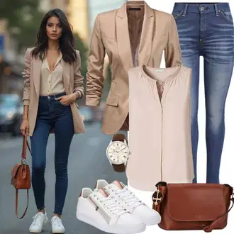 Léto Outfit s Modrá Kožené bundy/Džíny s Dírou/Kotníková Bota/Džíny s Rozparkem/Kožená bunda/Push up Džín Only "Jarní outfit"