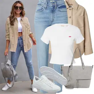 Vysoký Pas Outfit s Světle modrá/Modrá Mom Jean/Kotníková Bota/Zkrácené Džíny/Dad Džíny/Vintage džíny/Džíny s Rozparkem/Girlfriend Džíny/Boyfriend Džínové kalhoty/Zužující se Džíny/High Waist Džínové Kalhoty levi's ® "Jarní outfit"