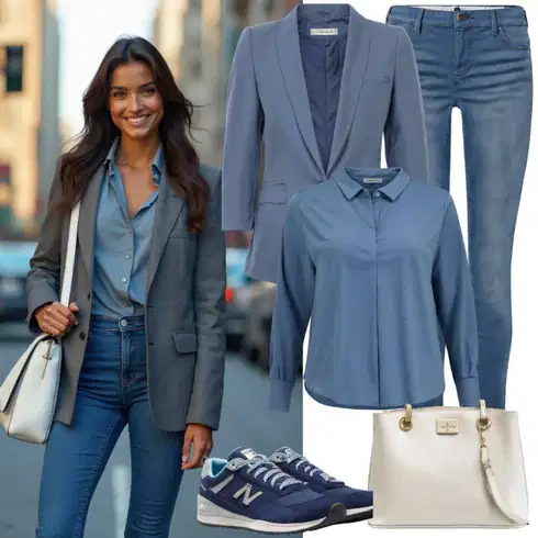 Kombinace Tmavě modrá/Světle modrá/Modrá Oblek Bezrukávní Šaty Pieces