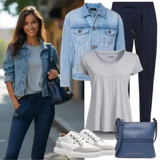 Outfity pro léto Pracovní oděvy s Šedá/Světle šedá/Tmavě šedá Under Armour, Modrá/Světle modrá Krátké Džínové Bundičky/Džínové Bund Only "Letní vzhled pro každodenní nošení"Look: Bezešvé, Pracovní oděvy, S průsvitem, S Mokrým Vzhledem, S Metall, Sportovní, Skater, Bad Taste, 90tá léta, Kovbojka, Mom, Western