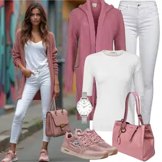 Outfit sa Krem/Bijela Prijelazni Kaput/Kaput Tri Četvrtine/Kaput od Tvida/Kaput od Buklea/Ljetni Kaput/Vuneni Džemper/Nicky pulover/Džemper s rol ovratnikom/Džemper s Printom/Carmen Džemper/Jacquard Džemper/Široki Džemper/2u1 Džemper/Dugi Džemper/Kašmir Džemper/Kimono/ljetni kardigan/Vuneni kardigan/Pamučni kardigan/Kardigan s podignutim ovratnikom/Boucle kardigan koton "Lijepa proljetna odjeća"