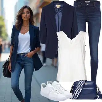 Outfit sa Bijela Bustijer-top Gina Tricot "Lijepa proljetna odjeća"