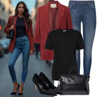 klasický Outfit sa Plava/Svjetloplava Kožna Jakna/High Waist Traperice/Push-up Traperice/Kožne Cipele/Termo Traperice/Zimska jakna Dorothy Perkins "Ljetne odjeće"Look: klasický, Rap, 90-ich, Prekrasan, Običan, cool, Old Money