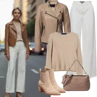 Outfit s Bílá Marlene Kalhoty/Palazzo Kalhoty/Kalhoty se Štěrbinou/Plisovaná Kalhoty/Plisovaná kalhoty/Široká Kalhoty millane "Moderní outfit"