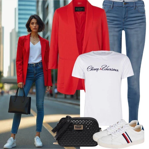 Kombinace Hnědá/Červená/Fialová/Růžová Oversize Sako/Dlouhý Sako/Blůzové Sako/Boyfriend Sako/Elegantní Sako Only