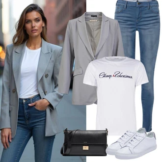 Vysoký Pas Outfit s Modrá/Tmavě modrá Navlékací džíny/Kožené bundy/High Waist Džínové Kalhoty/Dámské Džíny s Délkou 7/8/Zimní bunda/Push up Džín/Kožené Boty/Džíny s Dírou/Džíny s Rozparkem/Kožená bunda/Kotníková Bota Only "Módní jarní outfit"