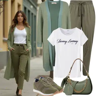 Nadrozměrné Outfit s Šedá/Bílá/Krémová Tričko/Jednoduchý top/Mužské běžecké boty/Neformální tričko/Tričko nadměrné velikosti/Košilový top/Tričko s krátkým rukávem/Krátký top Only "Neformální vzhled"Look: Klasické, Cool, Nadrozměrné, Bezešvé, Skromné