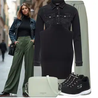 Outfit sa Bijela/Crna/Tamnoplava Dijabetička Cipela/Papuča/Ortopedska Cipela/Tenisica Za Hodanje/Tenisica Tenisice s patentnim zatvaračem sa strane/Mricinska cipela/Polu-ortopedska cipela/Tanka Tenisica/Cipela Bez Vezica/cipela za zdravlje Skechers "Moderni outfit za proljeće"