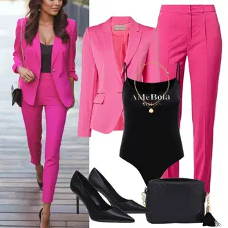 Outfit s Růžová Business Kalhoty/Kalhoty s nášivkou uprostřed/Obleková Kalhoty/Kalhoty se Štěrbinou/Skinny Kalhoty/3/4 Kalhoty/Úzká Kalhoty/Kalhoty s Vysokým Pasem/Capri kalhoty/Rovná Kalhoty Weekend Max Mara "Perfektní pro jaro"