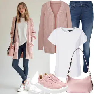 Rojstni dan outfit mit Roza Superge Nizka/Plato-Sneaker/Teddy superga/Usnjene superge/Poletne superge Fila "Pomladanska obleka"Look: Bar, Dan plaže, 40. rojstni dan, Šola, Rojstni dan, Pop koncert, Materinski dan, Gala, Valentinovo