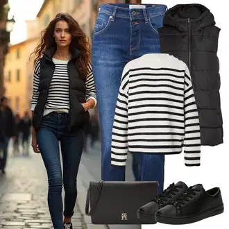 Kombinacije za jesen Old Money sa Plava/Tamnoplava rupa hlača/Skinny Hlače/Jeggings/Traper Tajice/Hlače s Prorezom Marc O'Polo "Lagana odjeća"Look: Rap, Stil, cool, Old Money, Mom, Ležerno, Prekrasan