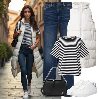 outfit mit Črna/Siva Torbica za čez ramo/Vrečka za prenašanje/Torba za čez ramo/Billfold/Mini torbica/Satchel torba/Torba za čez ramo Calvin Klein Jeans "Popoln videz za pomlad"