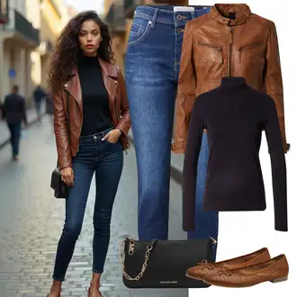 outfit mit Črna/Roza/Bela Baguette torba/Pisemska torbica/Torbica za čez ramo/Torba za čez ramo/Billfold/Mini torbica/Satchel torba MICHAEL Michael Kors "Popoln videz za pomlad"