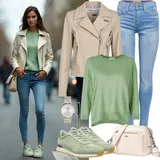 Zunaj Usnjene Jakne outfiti za dame image