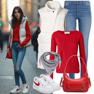 Outfit s Červená Basic Svetr/Svetr Carmen/Kašmírový Svetr/Pletený Svetr/Mohair Pullover/Svetr Niki/Norský Svetr/Jednoduchý Svetr/Vintage svetr/Vlněný Svetr Shiwi "Praktický vzhled"