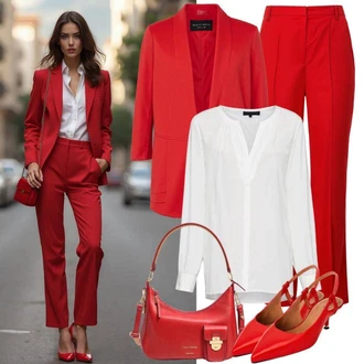 Outfit sa Smeđa/Narandžasta/Žuta/Bijela Bluza s Uzorkom/Bluza Kratkih Rukava/Crash Bluza/Bluza s Printom/Bluza s Mašnom/Bodija Bluze/Bluza Vrh/Razigrana Bluza/Bluza s Puf Rukavom/Peplum Bluza camaieu "Proljetna odjeća"