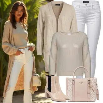 Outfit sa Bež/Kaki/Smeđa Chelsea Gležnjača/Kožna Jakna/ljetna gležnjača Only "Proljetna odjeća"