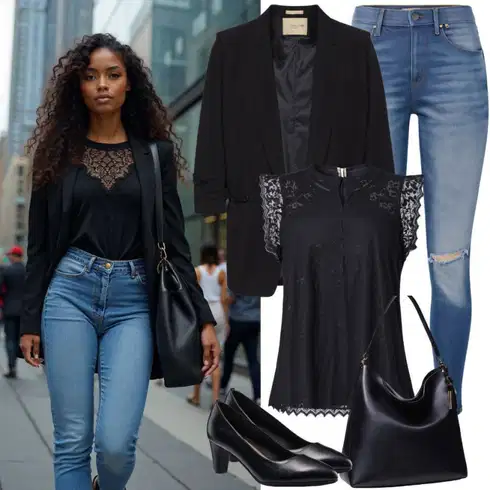 Kombinirajte Crna Odijelo Oversize Sako/Kargo Blejzer/Boyfriend Sako Trendyol
