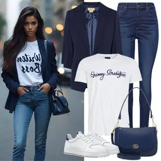Outfit sa Bijela Majica i top/Predimenzionirana majica/Majica za plažu/Tunika za Plažu/Top za plažu Nike Sportswear "Savršeno za proljeće"