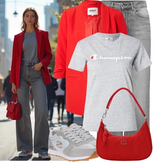 Outfit s Šedá Nezařazené Skechers "Jedinečný volnočasový outfit"
