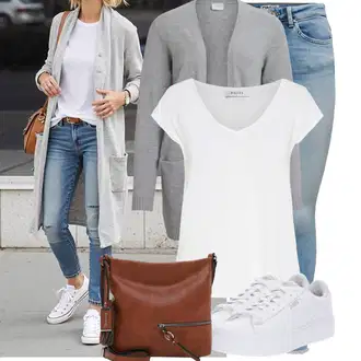 Outfity pro baculky Elegantní s Bílá/Krémová Tričko/Jednoduchý top/Neformální tričko/Tričko s vodopádovým výstřihem/Košilový top/Zavinovací Tričko Pieces "Stylový vzhled pro volný čas"Look: Rad, Emo, Klasické, Disko, Elegantní, Skromné