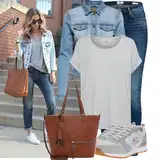 Outfiti sa širokim trapericama image