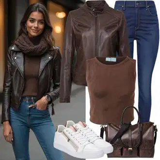 Rojstni dan outfit mit Modra/Svetlo modra Ozke Kavbojke/Push up Kavbojke/Usnjena Jakna/Zimska jakna/Kavbojke Visokega Pasu/Odrezane Kavbojke/Usnjene Čevlje/Kavbojke na Poteg/Termodžinsi/Moška Usnjena Jakna/Gležnarji/Kavbojke z Razporkom United Colors of Benetton "Sproščen videz"Look: Dan plaže, Koncert, Pop koncert, Šola, 18. rojstni dan, Rojstni dan
