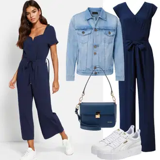 S zakovicama Outfit sa Svjetloplava/Plava Traper Jakna/Kratka Traper Jakna/Kratka Jakna/Crop Jakna bershka "Stilski izgled za proljeće"Look: Raditi, S zakovicama, Jahanje