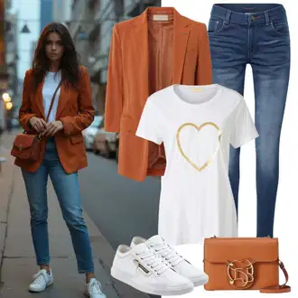 Outfit sa Bijela Majica i top/Predimenzionirana majica/Majica za plažu/Tunika za Plažu/Top za plažu Nike Sportswear "Stilski izgled za slobodno vrijeme"