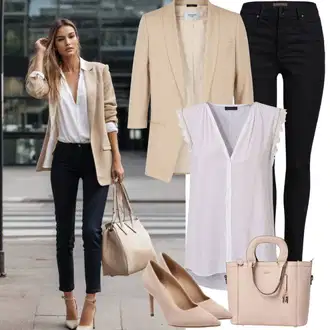 Outfit sa Crna Kožna Jakna/Bikerske Traperice/High Waist Traperice/Push-up Traperice/Kožne Cipele/Termo Traperice/Zimska jakna ONLY Carmakoma "Stilski outfit za proljeće"
