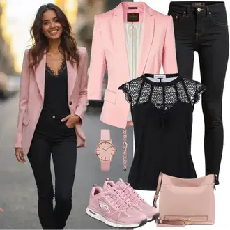 Outfit sa Crna Kožna Jakna/Bikerske Traperice/High Waist Traperice/Push-up Traperice/Kožne Cipele/Termo Traperice/Zimska jakna ONLY Carmakoma "Stilski outfit za proljeće"