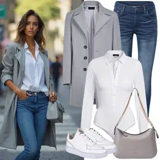 outfit mit Črna/Srebrna/Siva/Zelena/Rdeča Mini torbica/Torba za čez ramo karl lagerfeld "Stilski Videz"