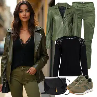 outfit mit Rjava/Črna/Zelena/Roza/Rumena Sintetična jakna/Bluzon/Box jakna/Trajnostna Jakna/Jakna iz Umetnega Usnja/Crop Jakna/Kratka Jakna Trendyol, Rdeča/Rjava/Črna Bluzasti Body/Prozorna bluza/Čipkasta Bluza/Bluza s Stoječim Ovratnikom/Bluza S Lijakastim Ovratnikom/Igrača za otroke answear lab, Črna/Srebrna/Siva/Zelena/Rdeča Mini torbica/Torba za čez ramo karl lagerfeld "Stilsko oblačilo za pomlad"