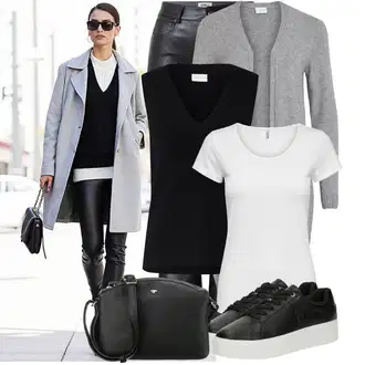 Outfity pro baculky Elegantní s Černá/Hnědá Taška Přes Rameno/Pánská taška/Bagetová taška/Pásková taška/Plážová Taška/Ledvinka/Klasická Taška Přes Rameno/Kancelářská Taška/Brašna/Sportovní Taška Přes Rameno Tom Tailor "Módní jarní outfit"Look: Rad, 30 léta, Klasické, Elegantní, Kancelář, Old Money, Pompézní, Premium