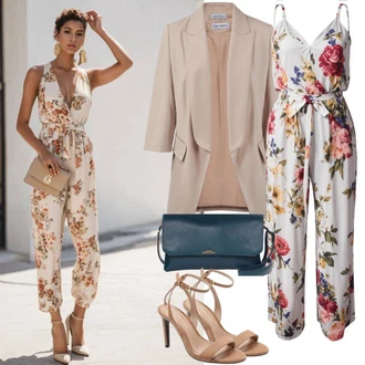 Vysoké Podpatky Outfit s Béžová Sandál Na Širokém Podpatku/Sandál Na Podpatku/Espadrilka na Podpatku/Platform Sandal/Bota s Platformou/Sandál s podpatkem/Přezková bota/Letní Bota Kazar "Stylový outfit pro jaro"
