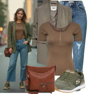 Léto Outfit s Světle modrá/Modrá High Waist Džínové Kalhoty/Kotníková Bota/Boyfriend Džínové kalhoty/Džíny s Rozparkem/Kožené bundy/Džíny s Dírou/Girlfriend Džíny Pieces "Oblečení pro volný čas"