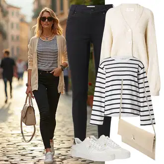 Outfit s Černá Skinny Kalhoty/Džínové Legíny/Strečová Kalhoty/Push up Kalhoty/Tregíny/Jeggings Pulz Jeans "Perfektní na jaro"