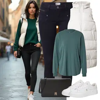 Outfity z džínu Skinny s Tmavě modrá Kožená bunda/Slim Fit Džíny/Capri Džíny/Zimní bunda/Dámské Džíny s Délkou 7/8/Kožené Boty/Termální Džíny/Push up Džín/Džíny s Nízkým Sedem/Motorkářské Džíny/Džín s Nízkým Pasem/Kotníková Bota Freeman T. Porter "Jarní outfit"