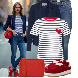 Léto Outfit s Modrá/Tmavě modrá/Světle modrá Kožená bunda/Navlékací džíny/Kožené bundy/Džíny s Nízkým Sedem/Džín s Nízkým Pasem/Džíny s Dírou/Džíny s Rozparkem/Push up Džín/Kožené Boty/Kotníková Bota Only "Stylové kombinace pro volný čas"