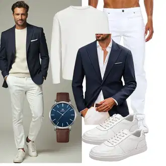 Leinen Hochzeit Outfit mit Unkategorisiert PJ PAUL JONES "Business Outfit"Look: Bar, Abendessen, Hochzeit