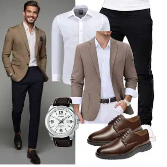 Casual Geburtstag Outfit mit Unkategorisiert COOFANDY "Business Outfit"Look: Boyfriend, Casual, Western, Büro, Emo, Geburtstag, Zeremonie, Festival, Party, Bar, Schule
