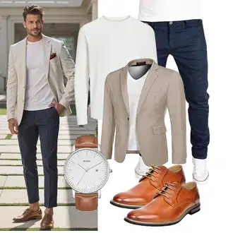 Outfit mit DunkelBlau/Blau PITTMAN "Business Outfit"