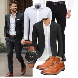 Bank Outfit mit Unkategorisiert COOFANDY "Business Outfit"Look: Bank, Schule, Ball, Abendveranstaltung, Hochzeit, Wasen, Abschlussball