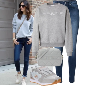 Outfit s Šedá Nezařazené Skechers "Módní outfit pro volný čas"
