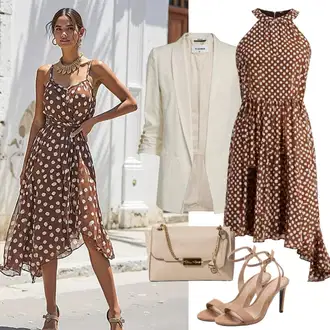 s gumbom Outfit sa Bež/Smeđa/Kaki Odijelo aware "Elegantan izgled"