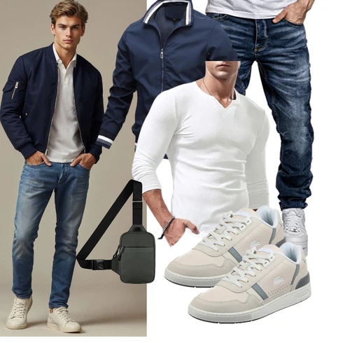Baseball Jacke AIEOE kombinierenLook: Baseball