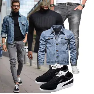 Retro Outfit mit Vintage Jacke "Freizeit Outfit"Look: Boyfriend, Casual, Classic, Sportlich, Vintage, Goa, Edel, Trendige, Stil, Retro
